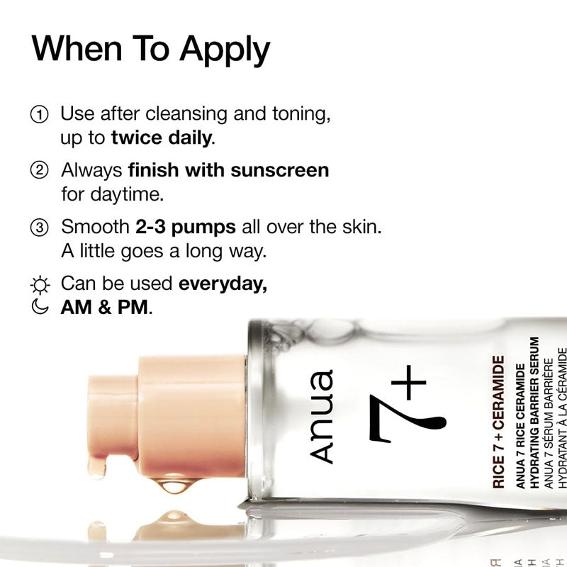 Anua 7 Rice Ceramide Hydrating Barrier Serum