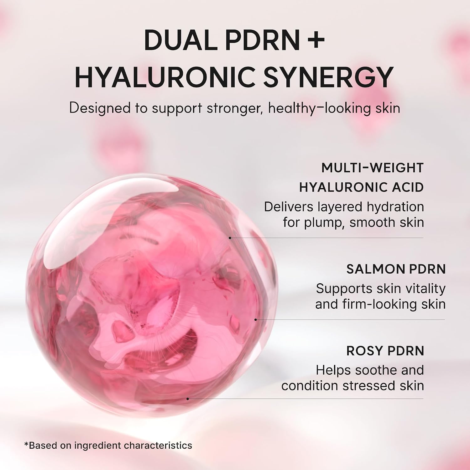 Arencia PDRN Booster Shot Serum, Rosy-PDRN & Peptides for Glowy, Healthy Skin, 30ml