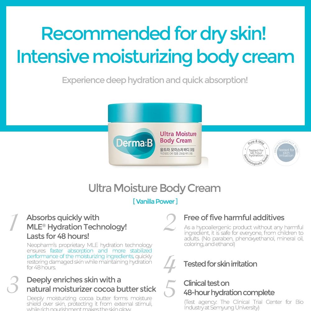 Derma B Ultra Moisture Body Cream 430ml