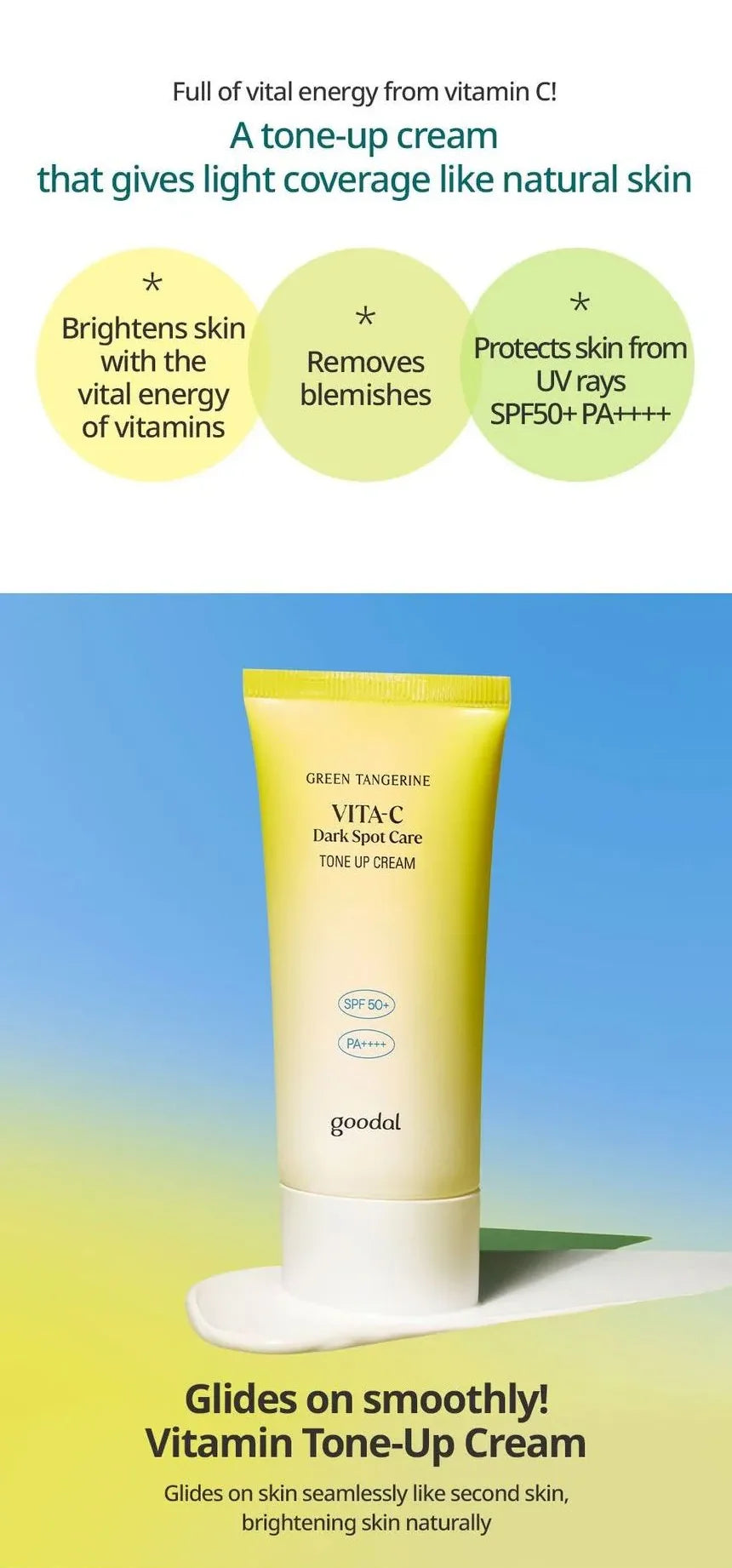 Goodal Green Tangerine Vita C Dark Spot Tone Up Cream