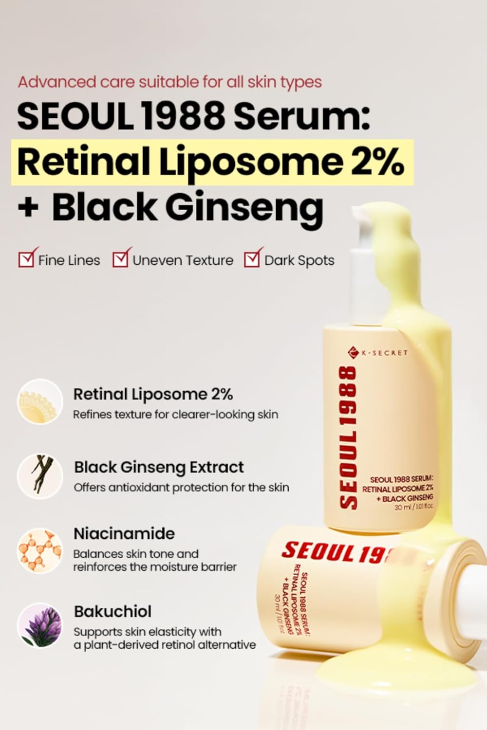 K-Secret Seoul 1988 Essence Retinal Liposome 2%+ Black Ginseng