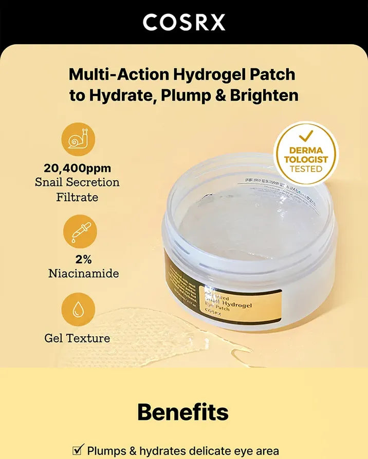 COSRX Snail Hydrogel Eye Patch (60 patches)