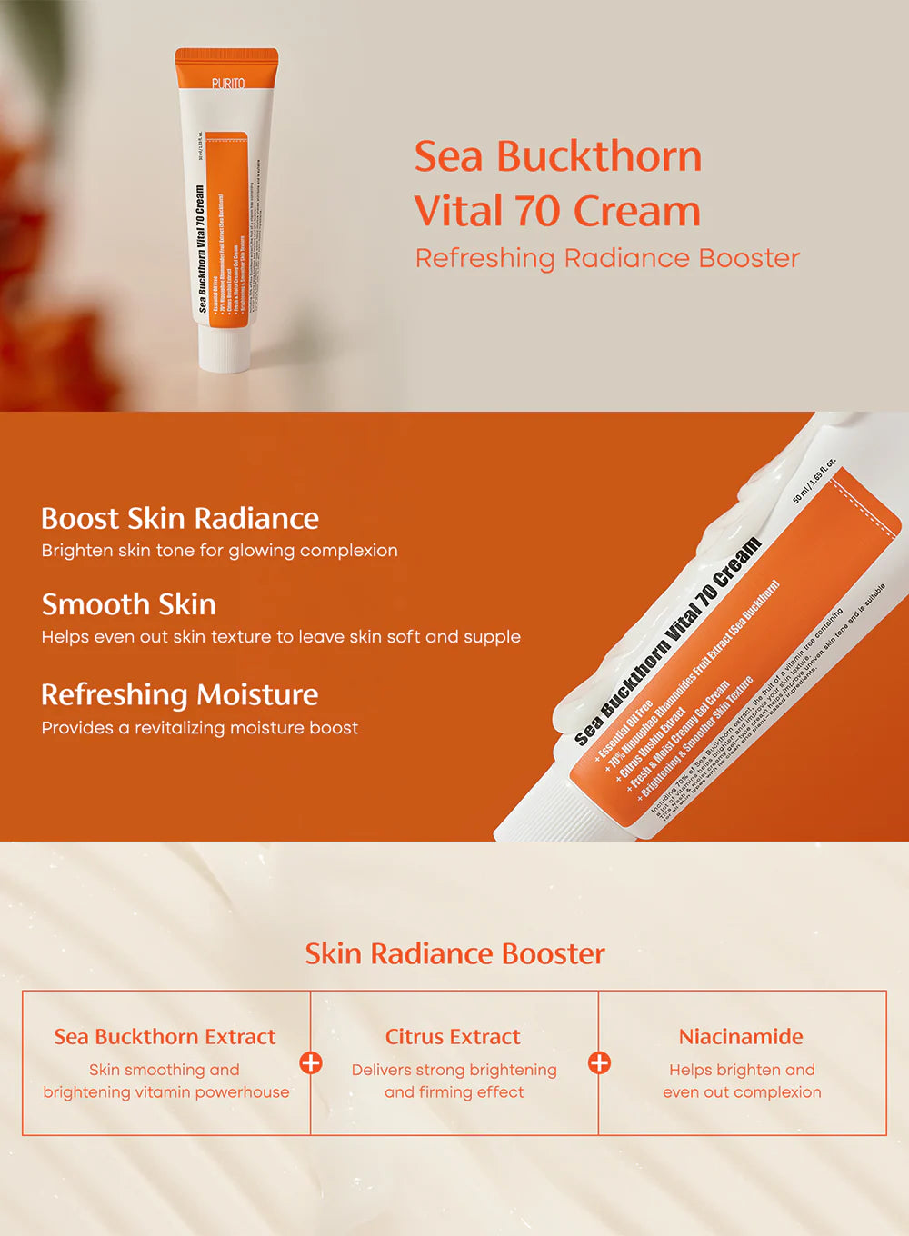 Purito SEOUL Sea Buckthorn Vital 70 Cream