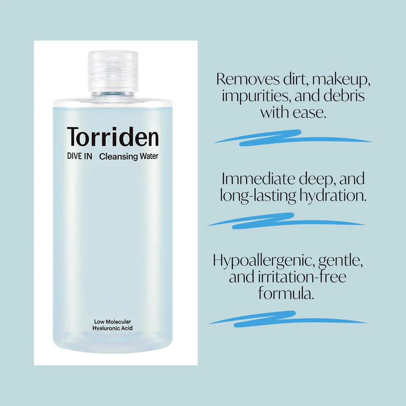 Torriden Dive-In Low Molecule Hyaluronic Acid Cleansing Water